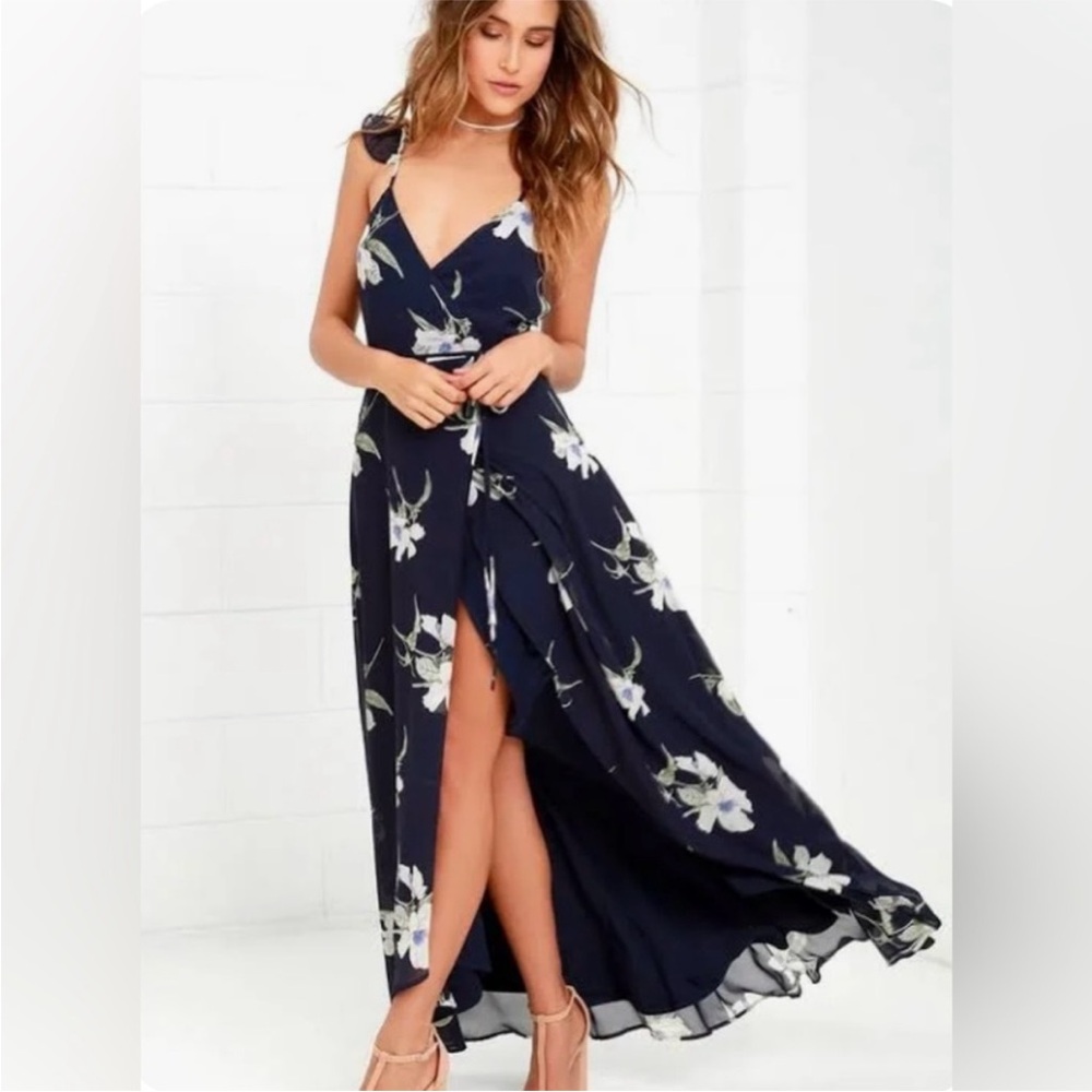 Floral Navy Maxi Dress